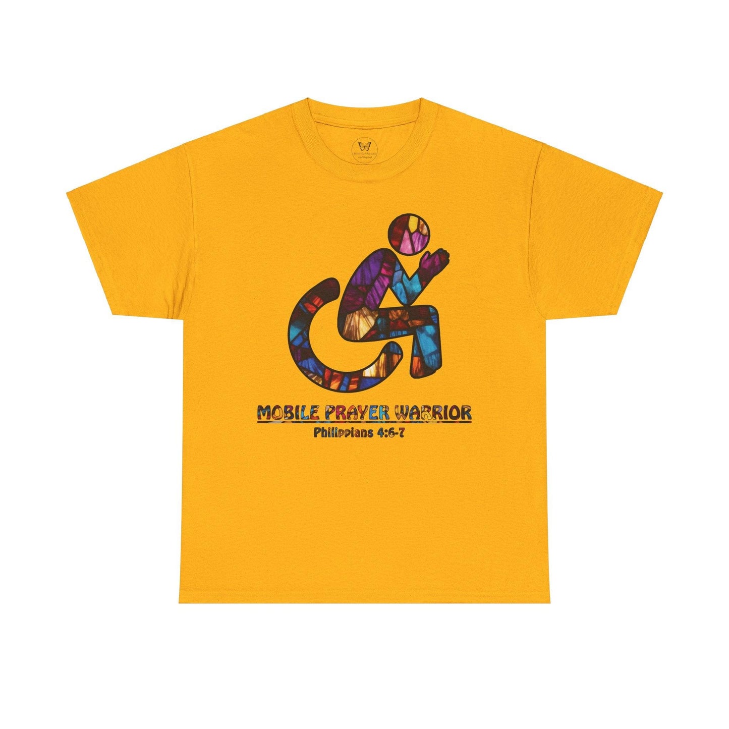 Christian Unisex Tee - Mobile Prayer Warrior Wheelchair Philippians 4:5-7 Tee - Motor Girl Boutique