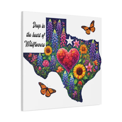 Deep in the Heart of Wildflowers – Square Canvas Wall Art