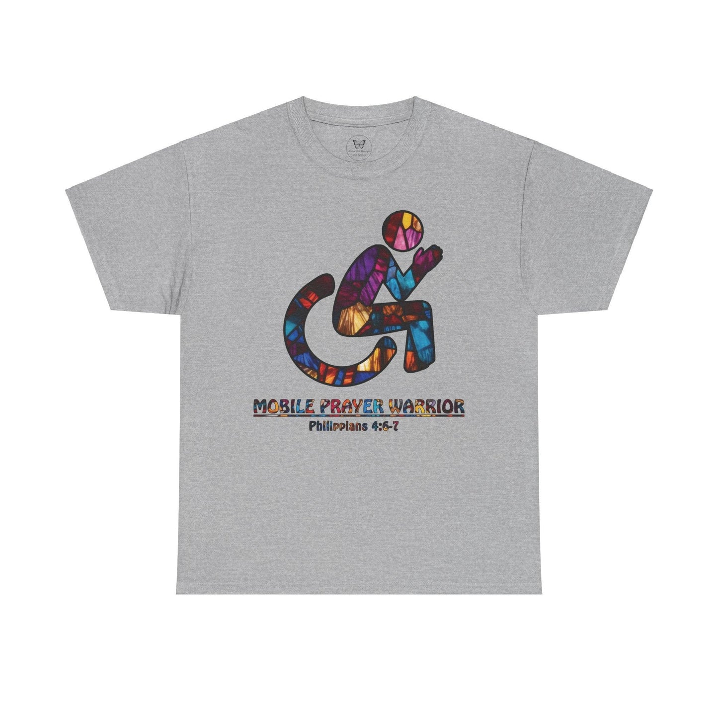 Christian Unisex Tee - Mobile Prayer Warrior Wheelchair Philippians 4:5-7 Tee - Motor Girl Boutique