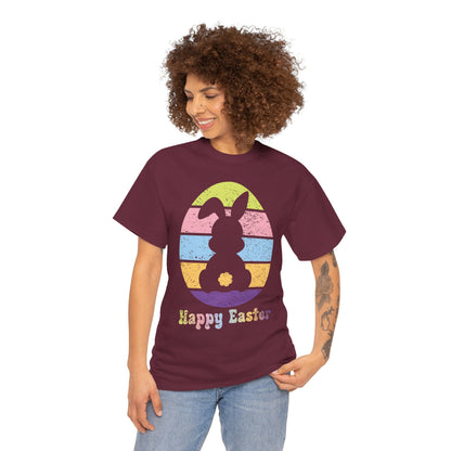 Retro Grunge Happy Easter Bunny T-Shirt – Vintage Vibes, Easter Style