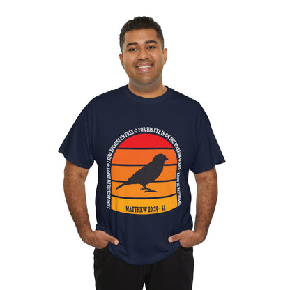 His Eye is On the Sparrow Color Band Unisex Tee
