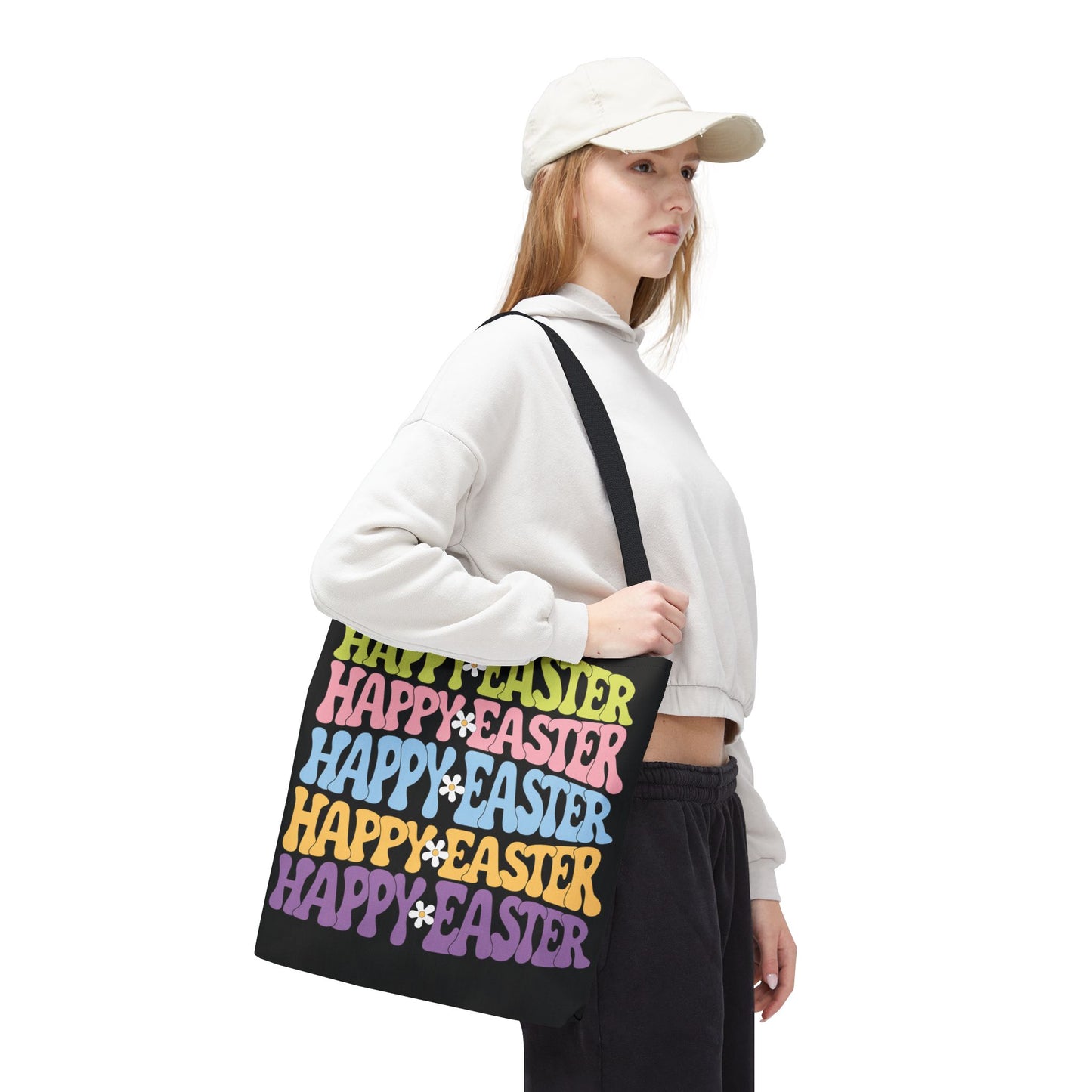 Happy Easter Four Ways Tote Bag – Double-Sided Retro Fun