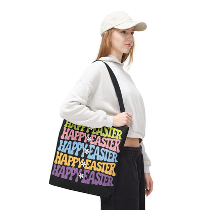 Happy Easter Four Ways Tote Bag – Double-Sided Retro Fun
