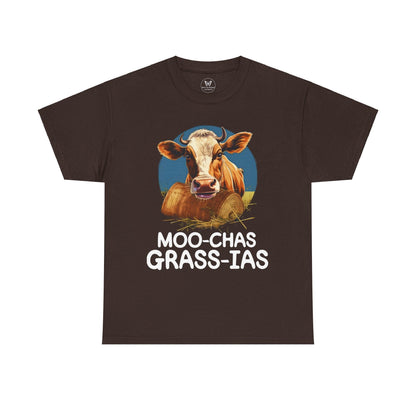 Unisex T-Shirt - “Moo-chas Grass-ias” - Motor Girl Boutique
