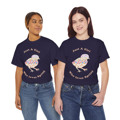 "Just a girl who loves Spring" flower Tee