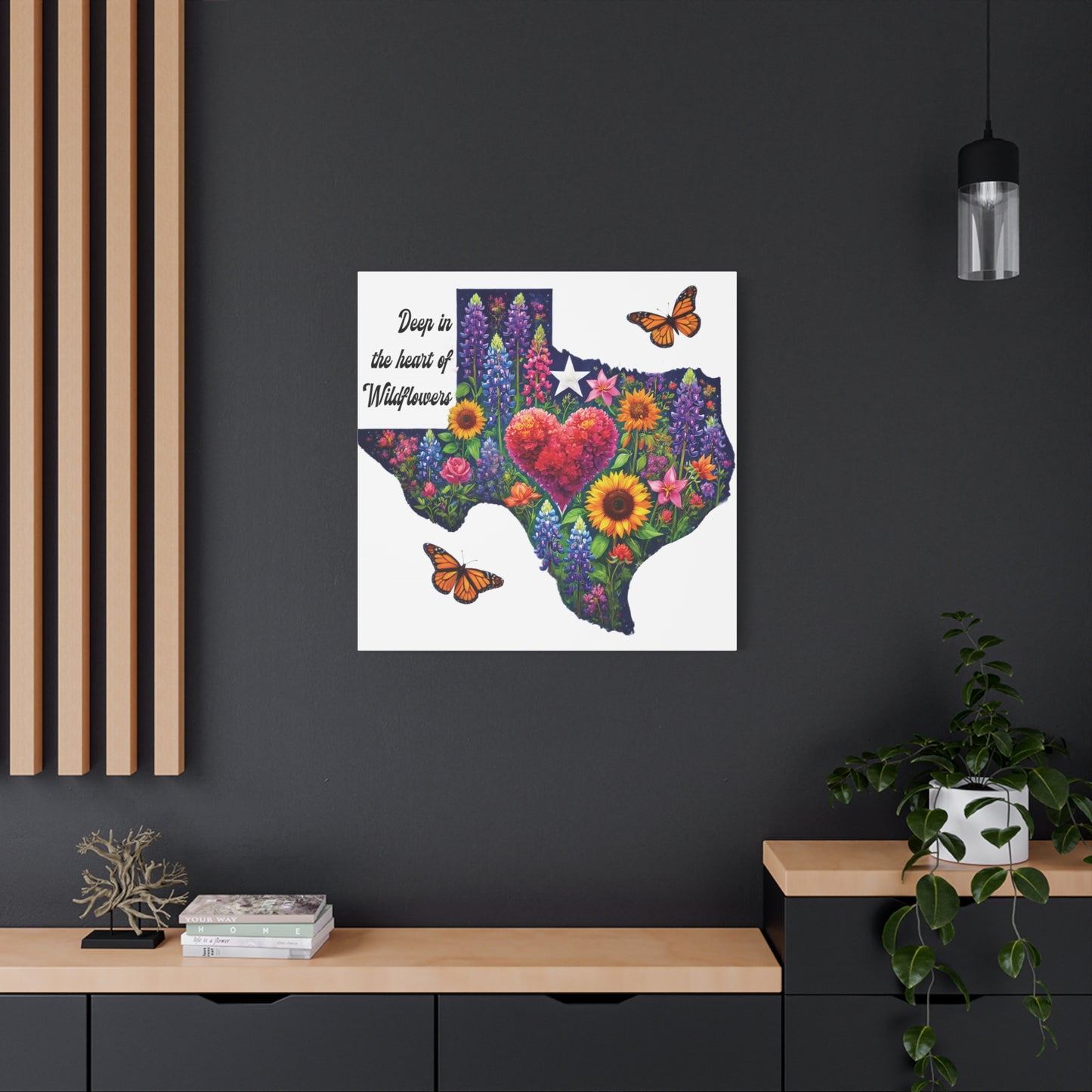 Deep in the Heart of Wildflowers – Square Canvas Wall Art
