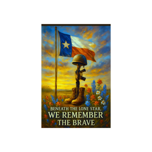 Beneath the Lone Star – Texas Military Tribute Fine Art Poster