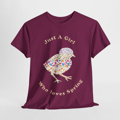 "Just a girl who loves Spring" flower Tee