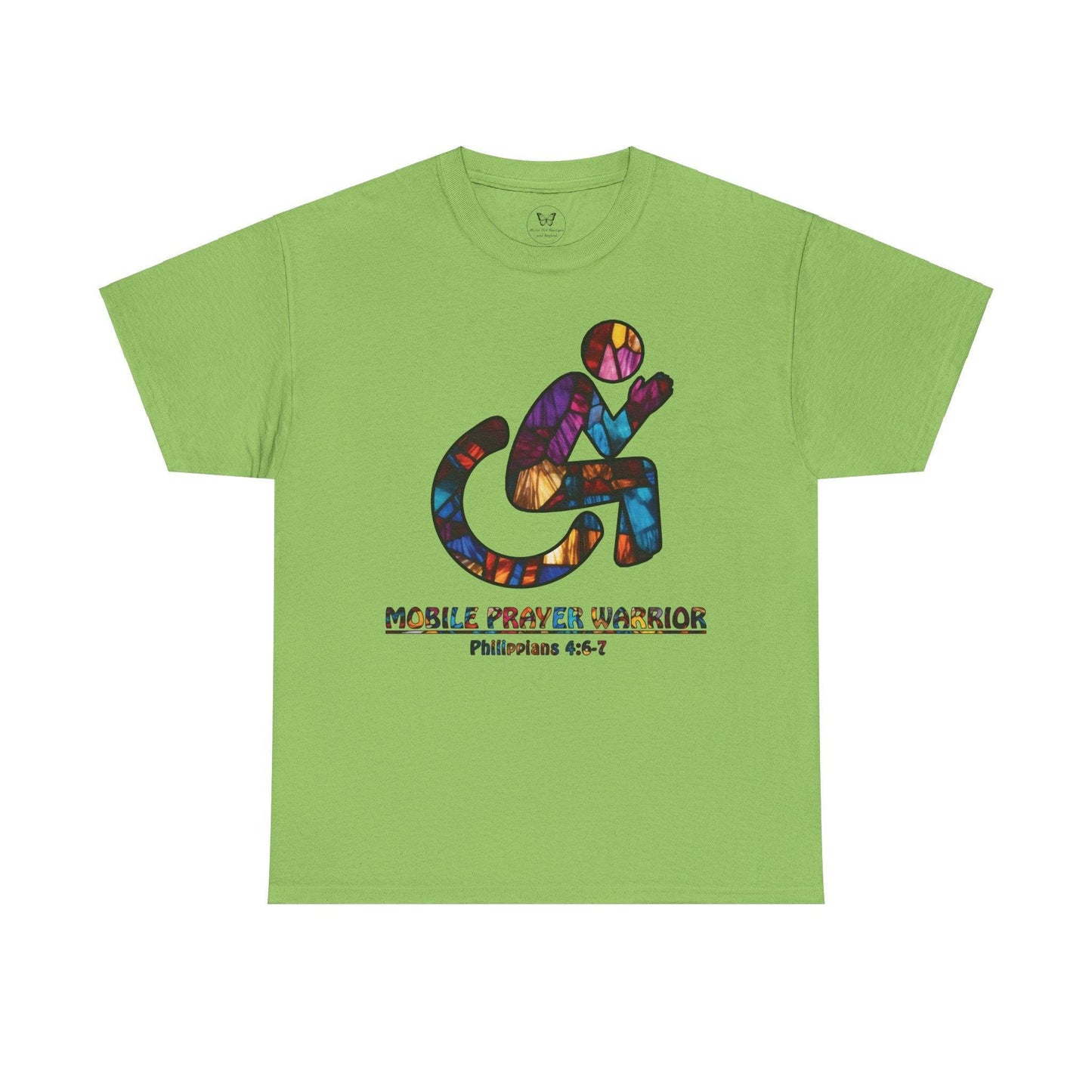 Christian Unisex Tee - Mobile Prayer Warrior Wheelchair Philippians 4:5-7 Tee - Motor Girl Boutique