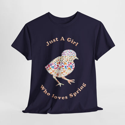 "Just a girl who loves Spring" flower Tee