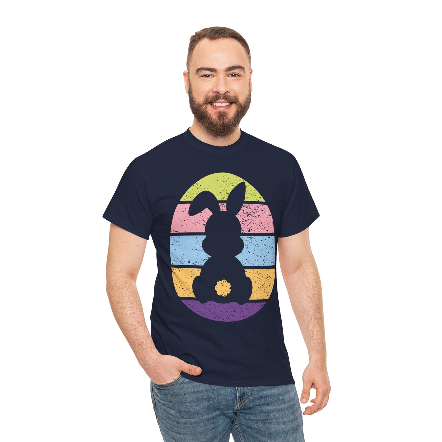 Color Band Grunge Bunny T-Shirt – Easter with an Edge