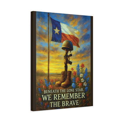 Beneath the Lone Star – Texas Patriotic Canvas Wall Art