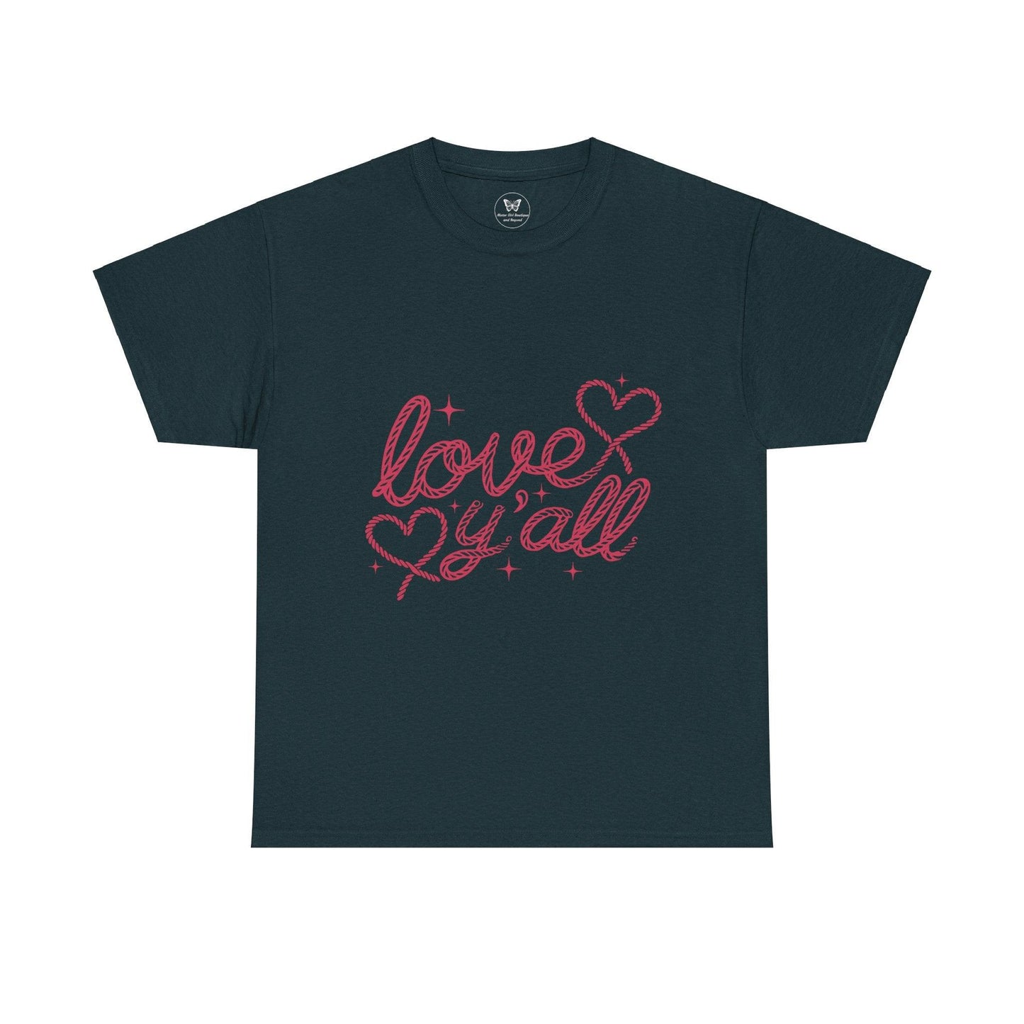 Unisex Tee - Love Ya'll Western Rope lettering - Motor Girl Boutique