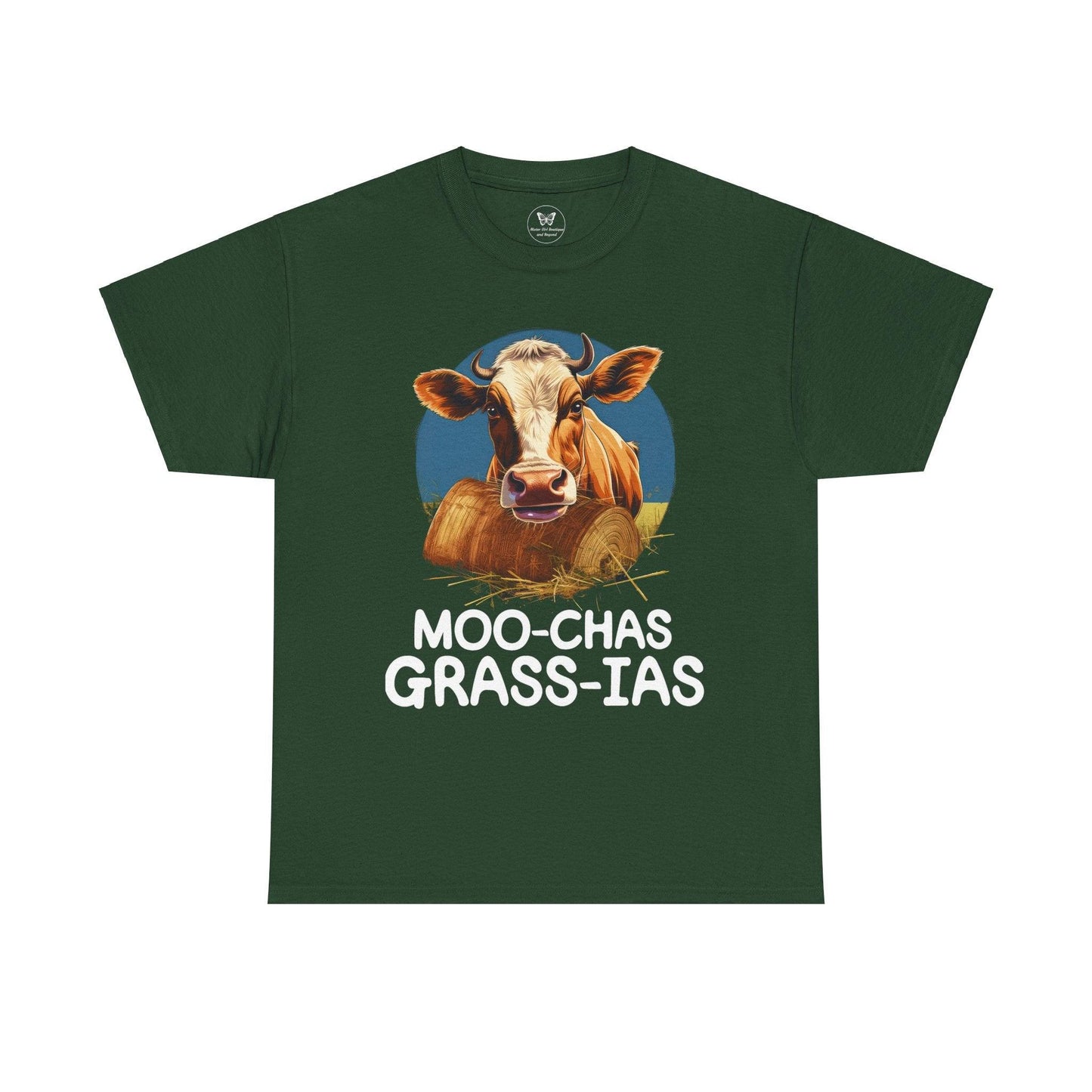 Unisex T-Shirt - “Moo-chas Grass-ias” - Motor Girl Boutique