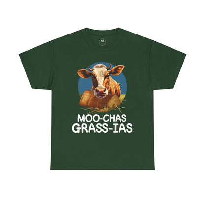Unisex T-Shirt - “Moo-chas Grass-ias” - Motor Girl Boutique