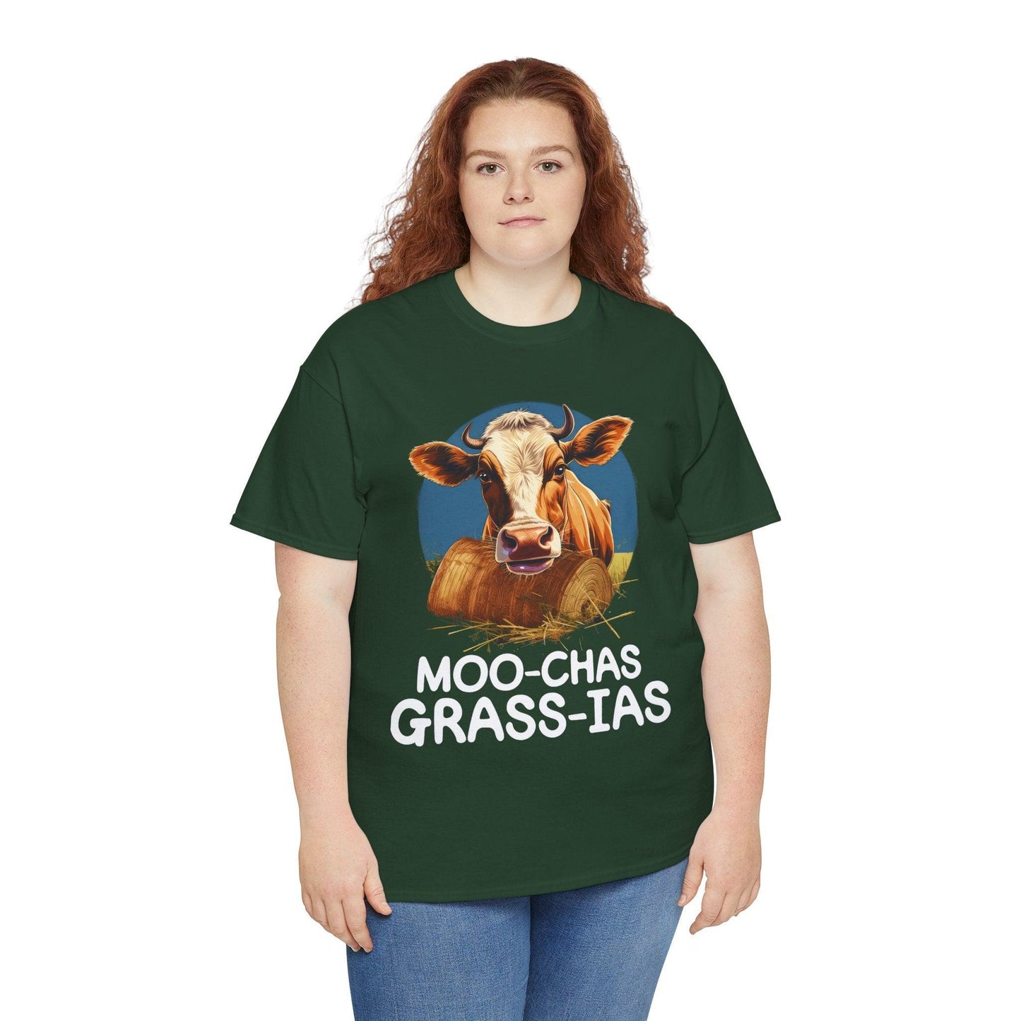Unisex T-Shirt - “Moo-chas Grass-ias” - Motor Girl Boutique