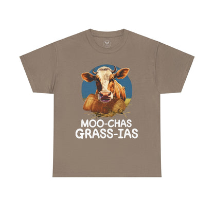 Unisex T-Shirt - “Moo-chas Grass-ias” - Motor Girl Boutique