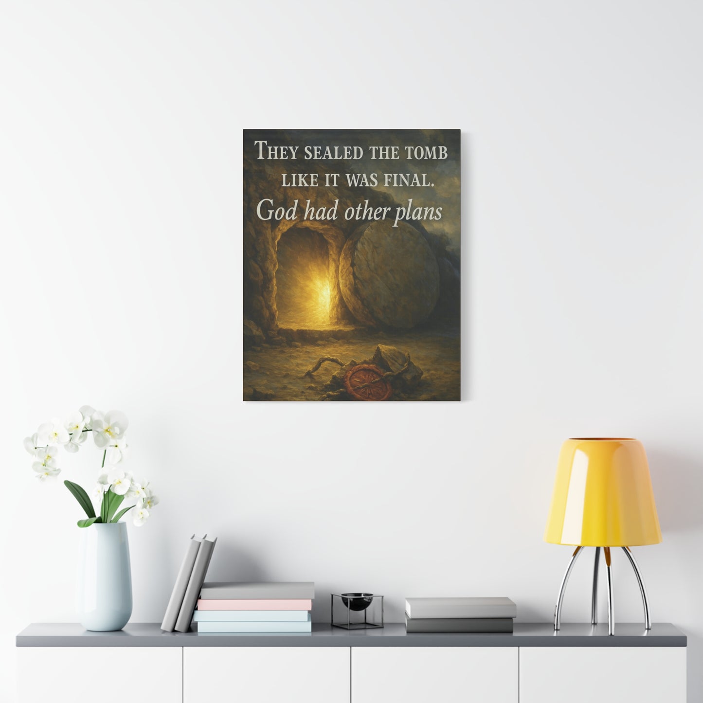 "God Had Other Plans" – Resurrection Canvas Wall Art