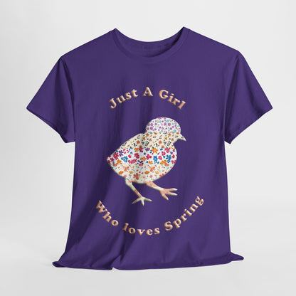 "Just a girl who loves Spring" flower Tee