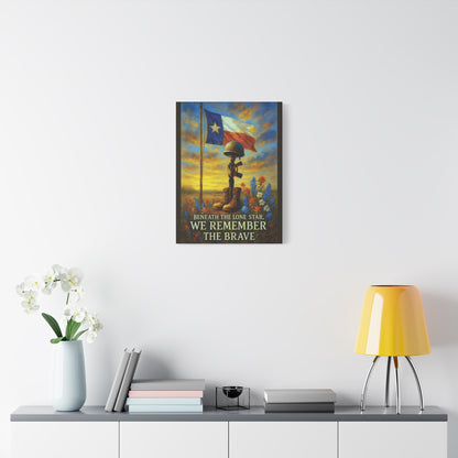 Beneath the Lone Star – Texas Patriotic Canvas Wall Art