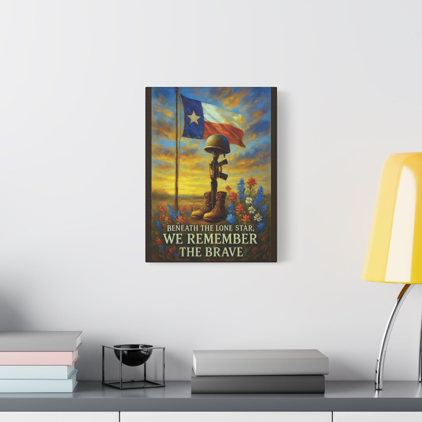 Beneath the Lone Star – Texas Patriotic Canvas Wall Art